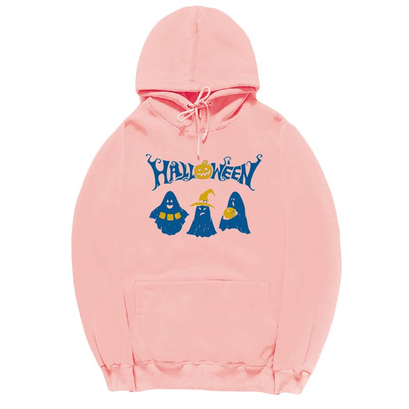 CORIRESHA Sudadera con capucha de fantasma de Halloween, sudadera gótica Harajuku de manga larga con bolsillo con cordón, unisex