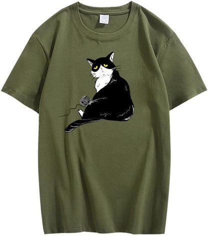 CORIRESHA Camiseta holgada de algodón con cuello redondo y manga corta para adolescente
