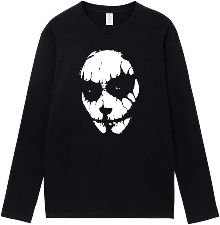 CORIRESHA Halloween Joker cuello redondo manga larga casual algodón adolescente camiseta