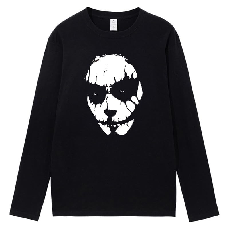 CORIRESHA Halloween Joker Crew Neck Long Sleeve Casual Cotton Teen T-Shirt