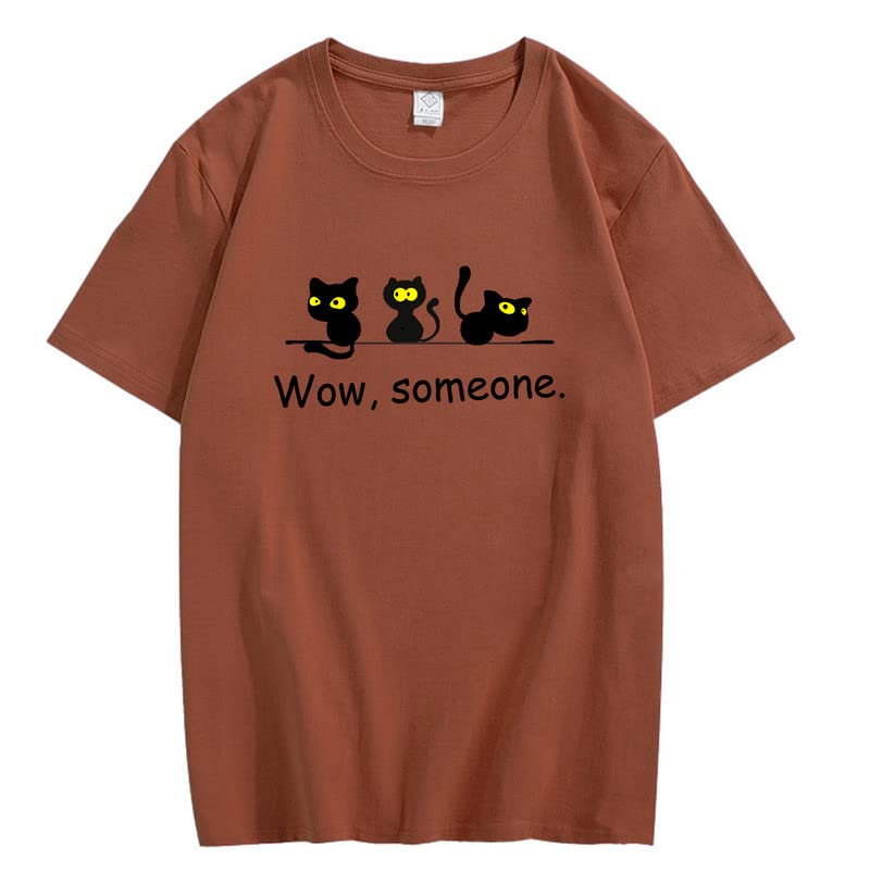 CORIRESHA Lindo Gato Negro Camisetas Amantes de los Animales Ropa Divertida Adolescentes