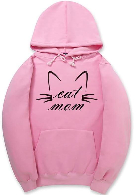 CORIRESHA Funny Cat Face Hoodie Long Sleeve Drawstring Kangaroo Pocket Cute Sweatshirt