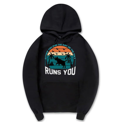 CORIRESHA - Sudadera con capucha para mujer, estilo vintage, de gato, gaviota, de manga larga, con cordón, informal, de algodón
