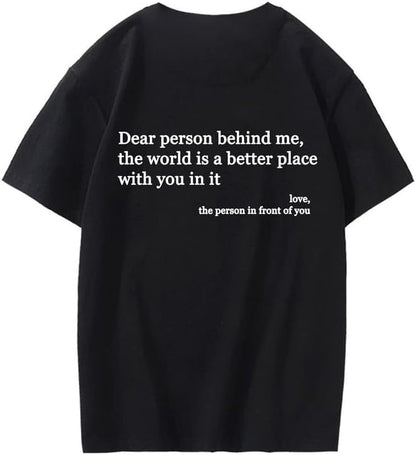 CORIRESHA You are Enough Camisetas Casual Cuello Redondo Manga Corta Adolescente Letras Tops