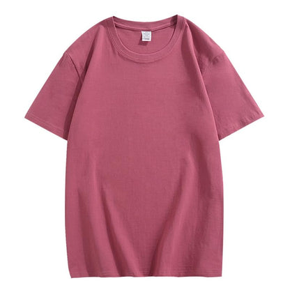 CORIRESHA Camiseta holgada de verano de manga corta con cuello redondo y estampado de letras en la espalda unisex