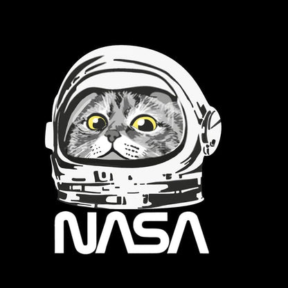 CORIRESHA Unisex Astronaut NASA Hoodie Casual Long Sleeve Drawstring Cute Cat Sweatshirt