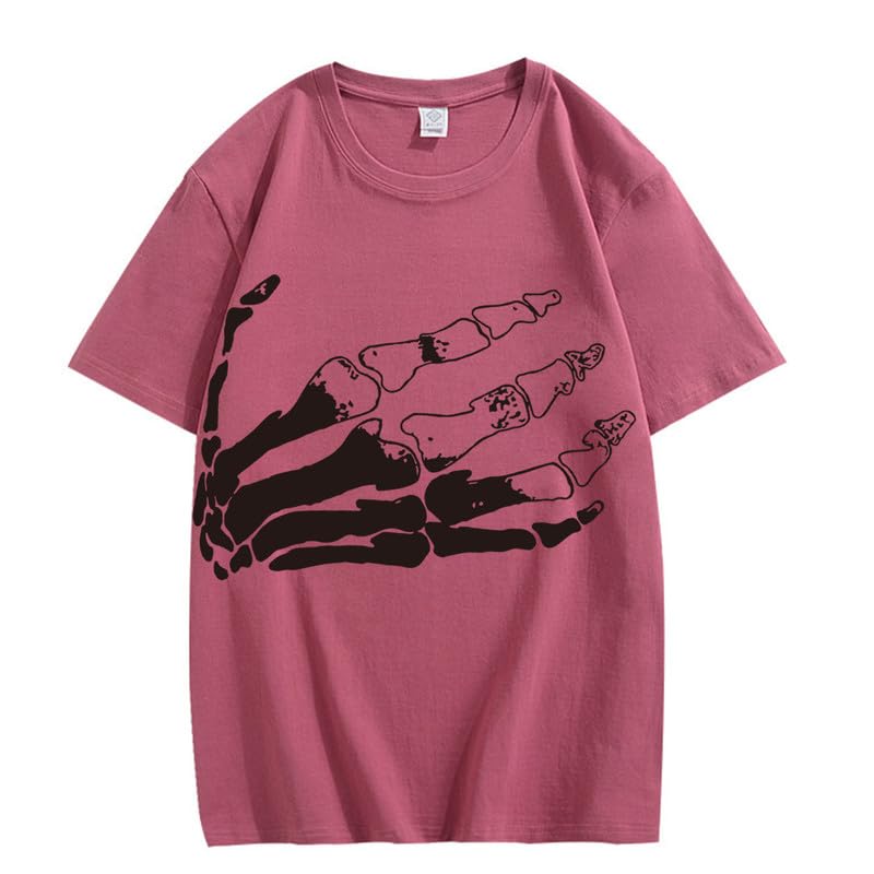CORIRESHA Camiseta unisex de algodón con cuello redondo y manga corta para Halloween