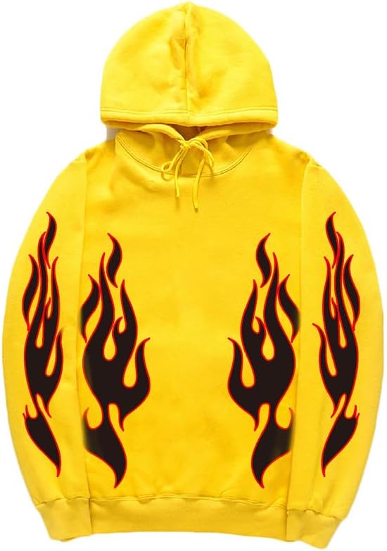 CORIRESHA Sudadera unisex con capucha de llama de moda de manga larga con cordón casual Y2K estética