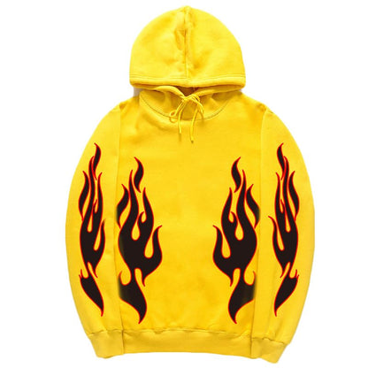CORIRESHA Sudadera unisex con capucha de llama de moda de manga larga con cordón casual Y2K estética