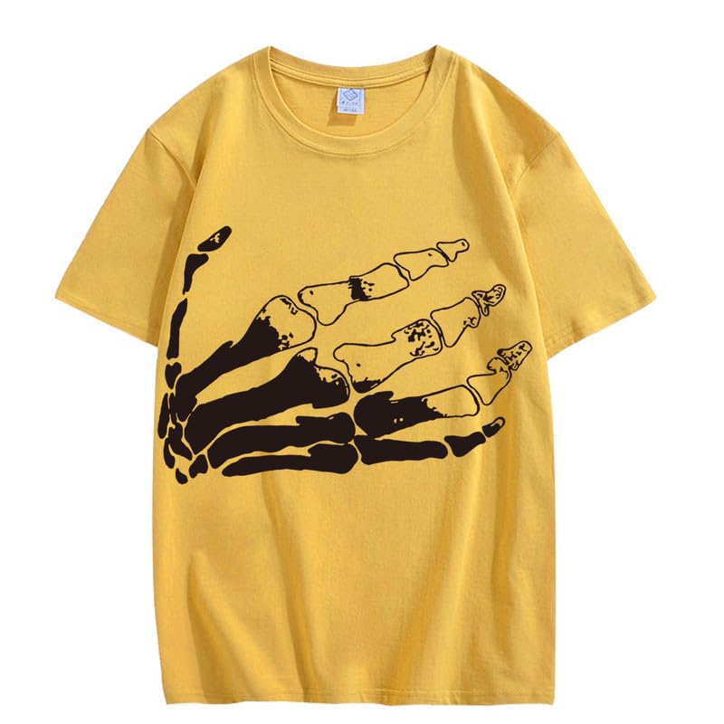 CORIRESHA Camiseta unisex de algodón con cuello redondo y manga corta para Halloween