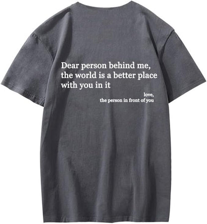 CORIRESHA You are Enough Camisetas Casual Cuello Redondo Manga Corta Adolescente Letras Tops