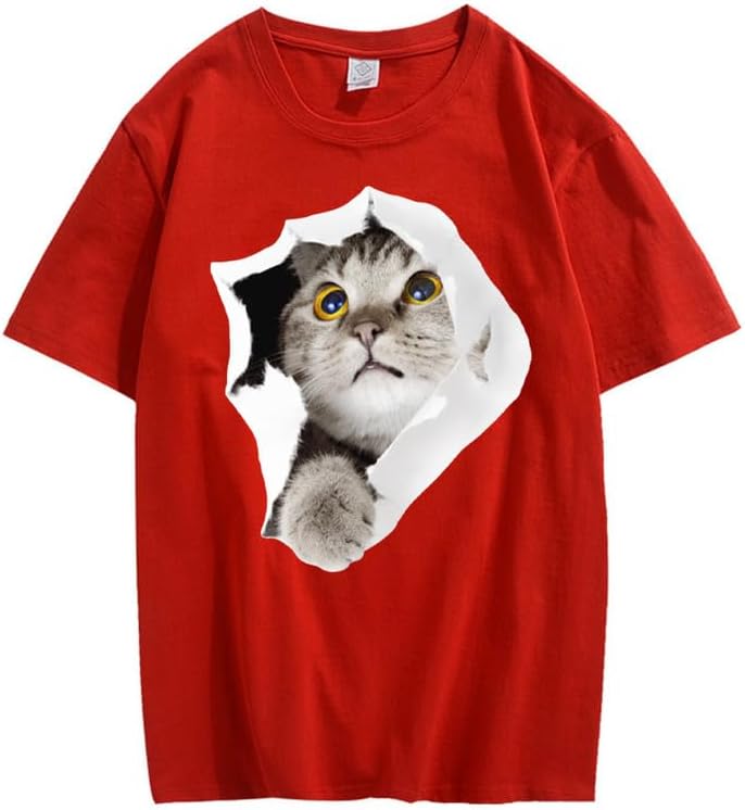 CORIRESHA Camiseta de algodón acogedora informal de manga corta con cuello redondo y cuello redondo para adolescente