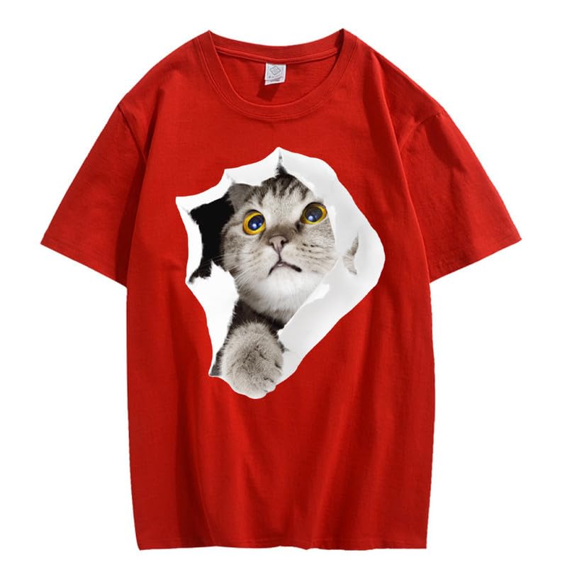 CORIRESHA Camiseta de algodón acogedora informal de manga corta con cuello redondo y cuello redondo para adolescente