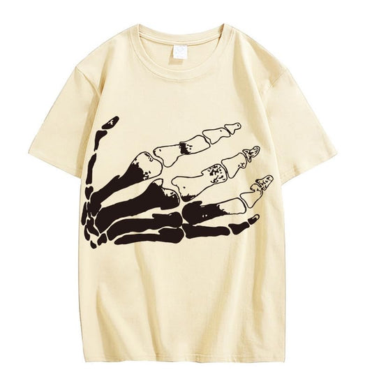CORIRESHA Camiseta unisex de algodón con cuello redondo y manga corta para Halloween