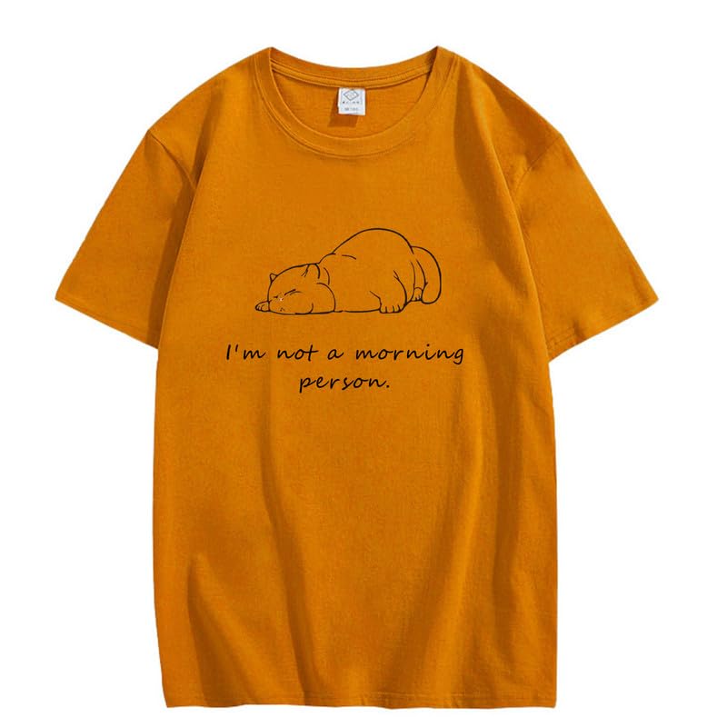 CORIRESHA Camiseta informal de manga corta con cuello redondo y letras personalizadas para adolescentes