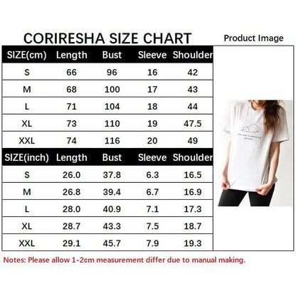CORIRESHA Camisetas lindas casuales de manga corta con cuello redondo para mujer