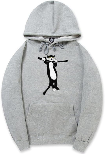 CORIRESHA Unisex Cat Lovers Hoodie Long Sleeve Drawstring Pocket Cotton Cute Sweatshirt