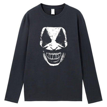 CORIRESHA Halloween Joker cuello redondo manga larga casual algodón adolescente camiseta