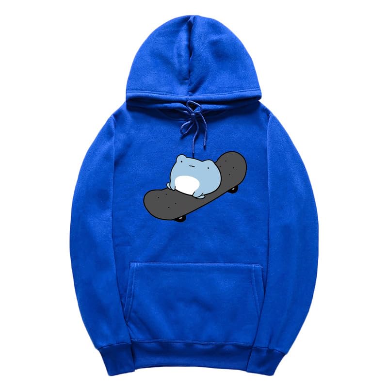 CORIRESHA Sudadera con capucha de rana linda adolescente de manga larga con cordón de algodón para monopatín