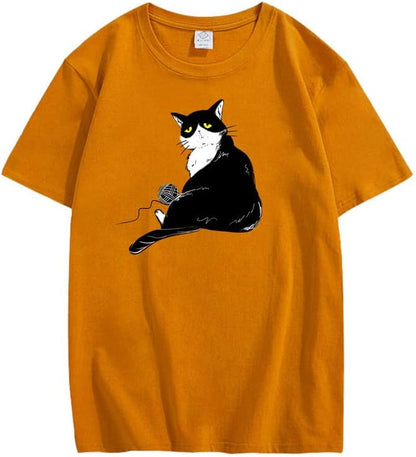 CORIRESHA Camiseta holgada de algodón con cuello redondo y manga corta para adolescente