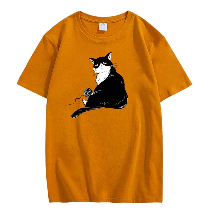 CORIRESHA Camiseta holgada de algodón con cuello redondo y manga corta para adolescente