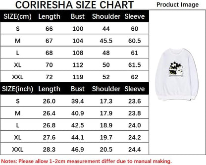 CORIRESHA Unisex Cute Cat Box Crew Neck Long Sleeve Soft Cotton Sweatshirt