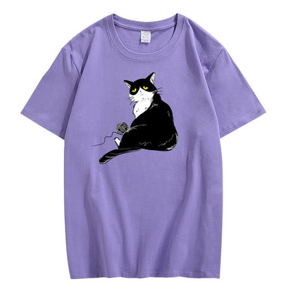 CORIRESHA Camiseta holgada de algodón con cuello redondo y manga corta para adolescente