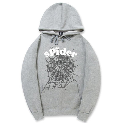 CORIRESHA Fashion Spider Web Sudadera con capucha de manga larga con cordón unisex de algodón con bolsillos