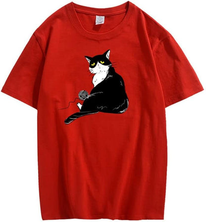 CORIRESHA Camiseta holgada de algodón con cuello redondo y manga corta para adolescente