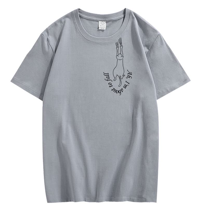 CORIRESHA Unisex's Funny Cat Pattern T-Shirt Summer Short Sleeve Cozy Cute Top