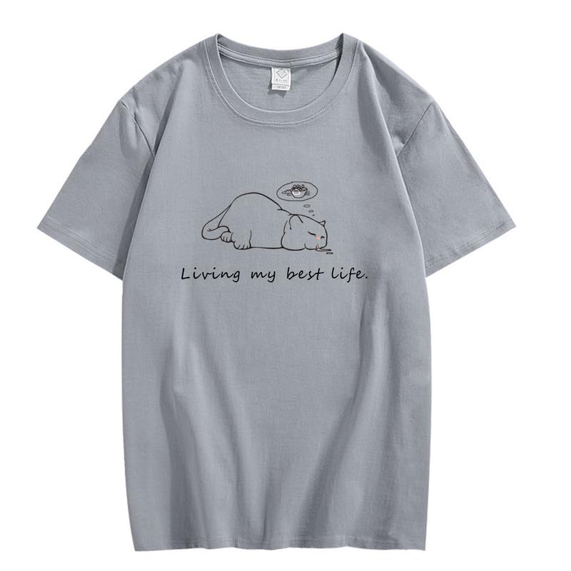 CORIRESHA Camisetas unisex con cuello redondo y manga corta con letras lindas