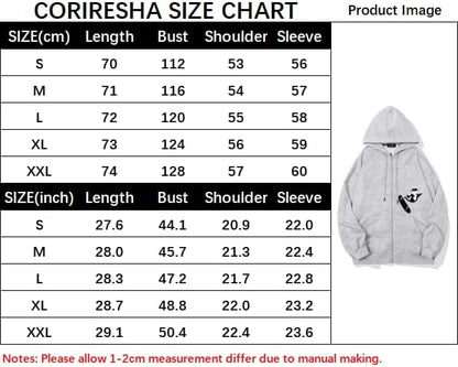 CORIRESHA Teens Cat Lovers Zip Hoodie Casual Drawstring Cute Skateboard Sweatshirt