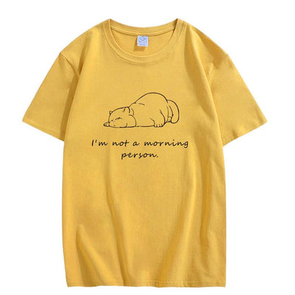 CORIRESHA Camiseta informal de manga corta con cuello redondo y letras personalizadas para adolescentes