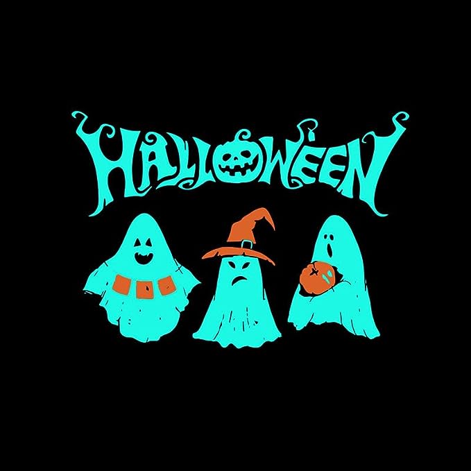 CORIRESHA Teen Ghost Camiseta Cuello Redondo Manga Larga Algodón Harajuku Halloween Tops