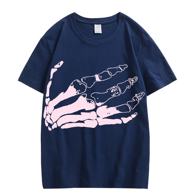 CORIRESHA Camiseta unisex de algodón con cuello redondo y manga corta para Halloween