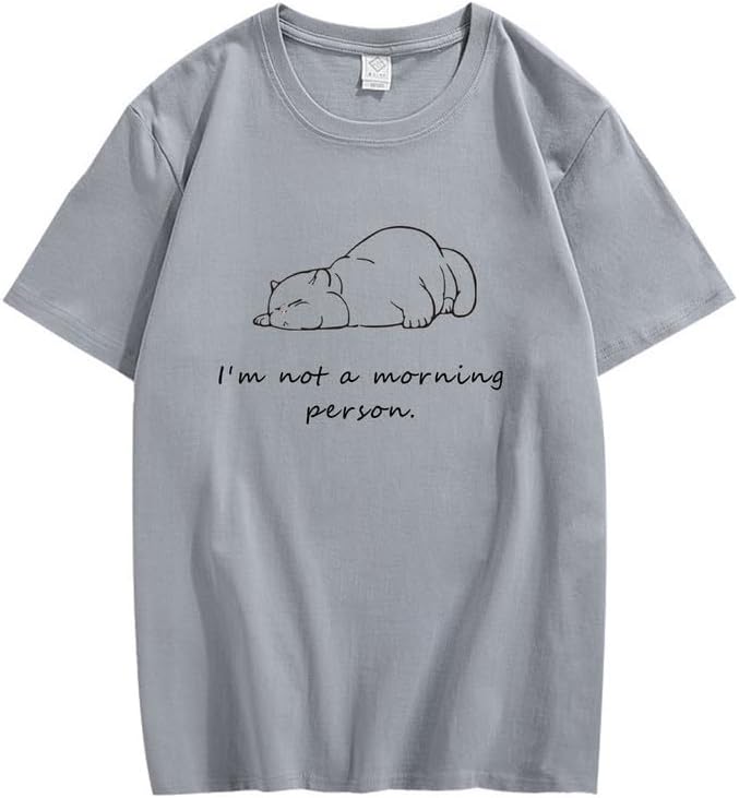 CORIRESHA Camiseta informal de manga corta con cuello redondo y letras personalizadas para adolescentes