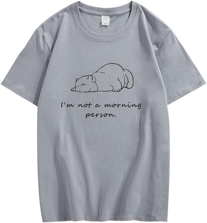 CORIRESHA Camiseta informal de manga corta con cuello redondo y letras personalizadas para adolescentes