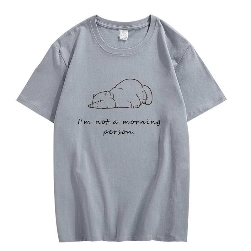 CORIRESHA Camiseta informal de manga corta con cuello redondo y letras personalizadas para adolescentes