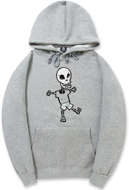 CORIRESHA Halloween Skull Hoodie Long Sleeve Drawstring Kangaroo Pocket Funny Sweatshirt