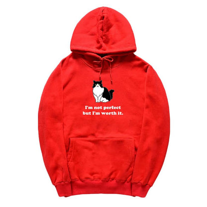 CORIRESHA Sudadera unisex con capucha de gato lindo casual de manga larga con cordón de algodón personalizada