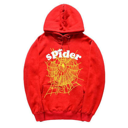 CORIRESHA Fashion Spider Web Sudadera con capucha de manga larga con cordón unisex de algodón con bolsillos
