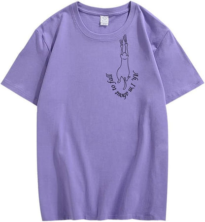 CORIRESHA Unisex's Funny Cat Pattern T-Shirt Summer Short Sleeve Cozy Cute Top