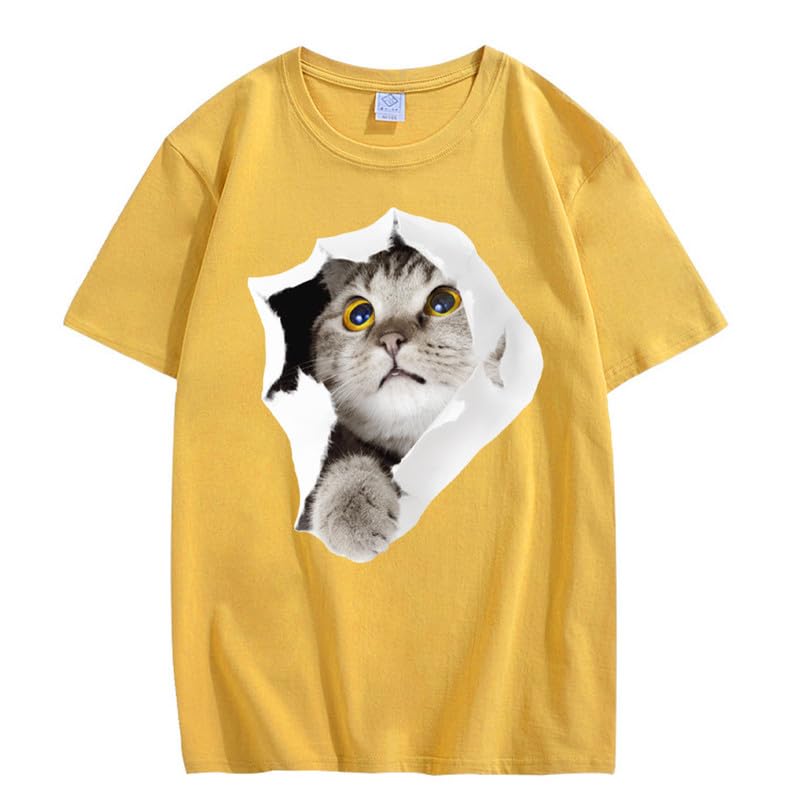 CORIRESHA Camiseta de algodón acogedora informal de manga corta con cuello redondo y cuello redondo para adolescente