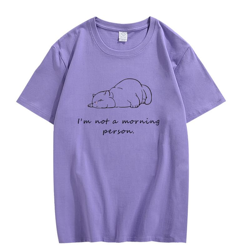 CORIRESHA Camiseta informal de manga corta con cuello redondo y letras personalizadas para adolescentes