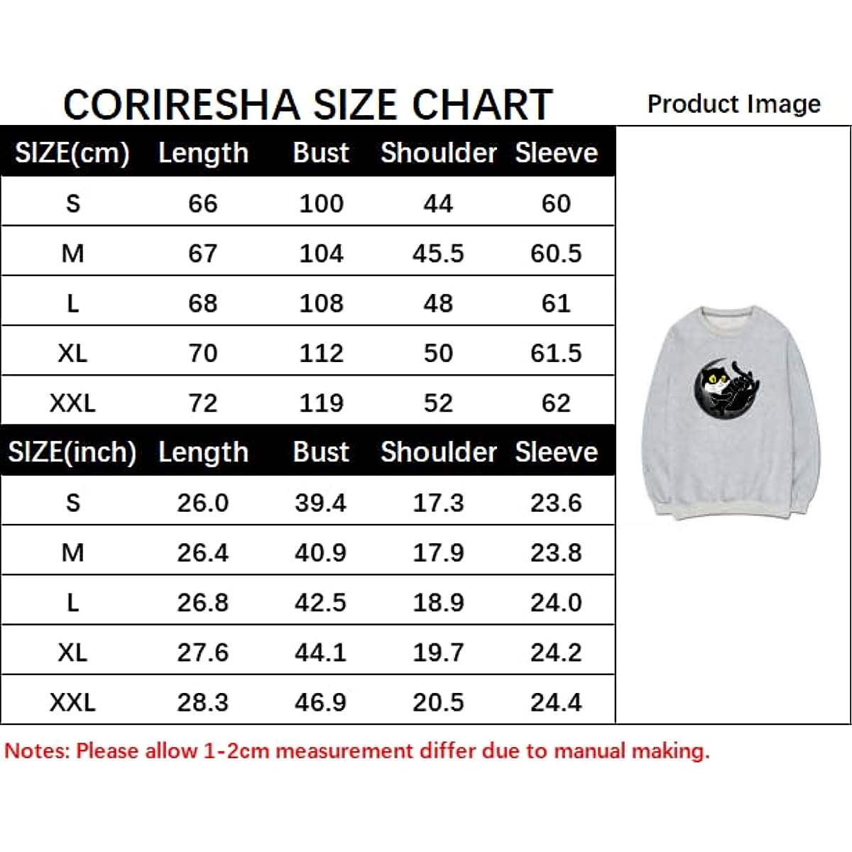 CORIRESHA Unisex Funny Cat Sweatshirt Crew Neck Long Sleeve Cozy Moon Pullover