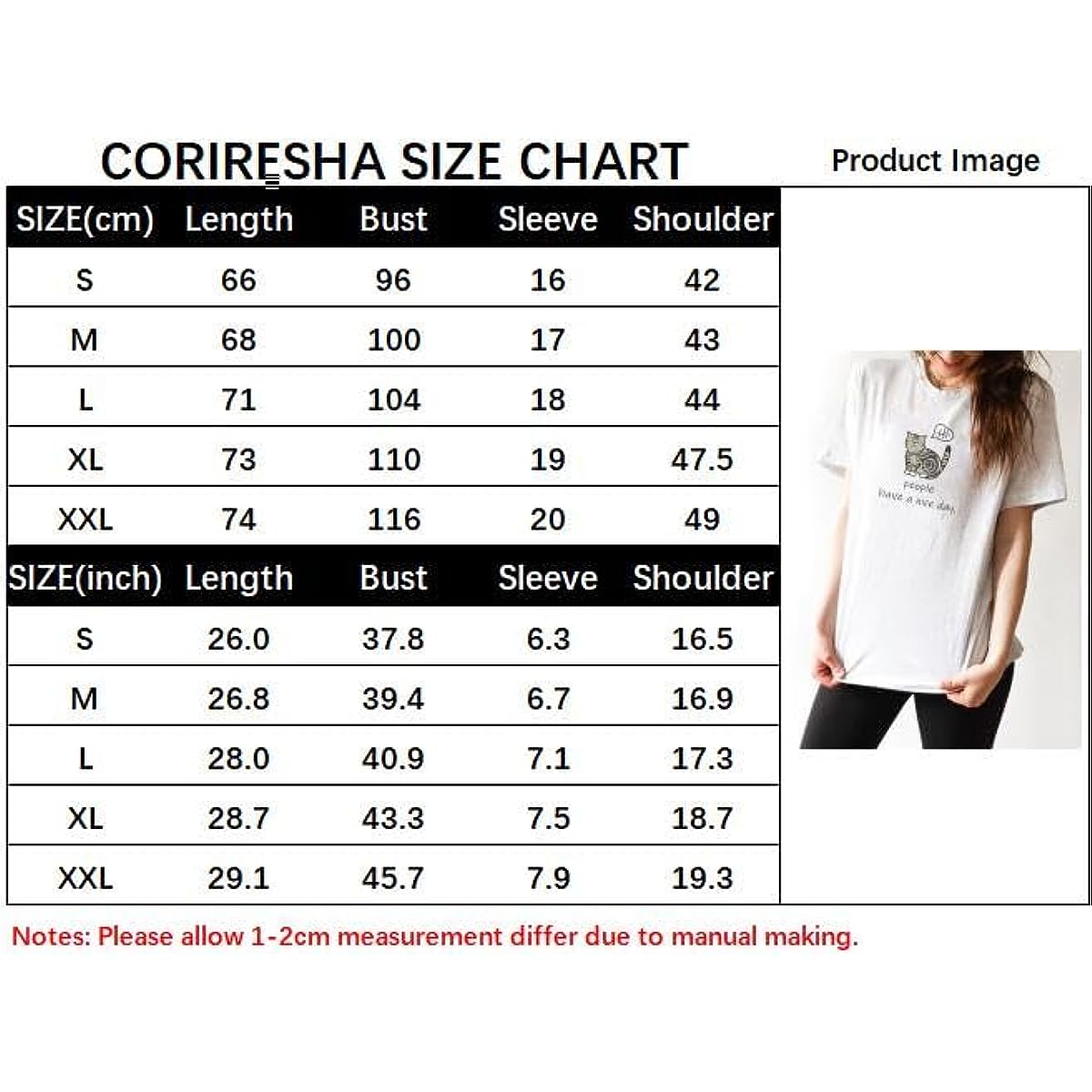 CORIRESHA Camiseta linda casual cuello redondo manga corta verano amantes de los gatos ropa