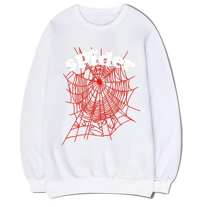 CORIRESHA Sudadera de tela de araña con cuello redondo y manga larga para mujer