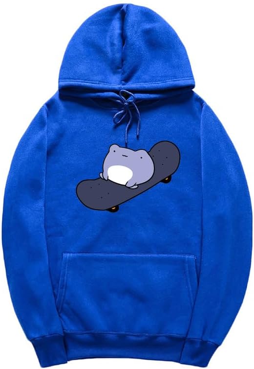 CORIRESHA Sudadera con capucha de rana linda para niñas adolescentes, manga larga, con cordón, para monopatín, Kawaii
