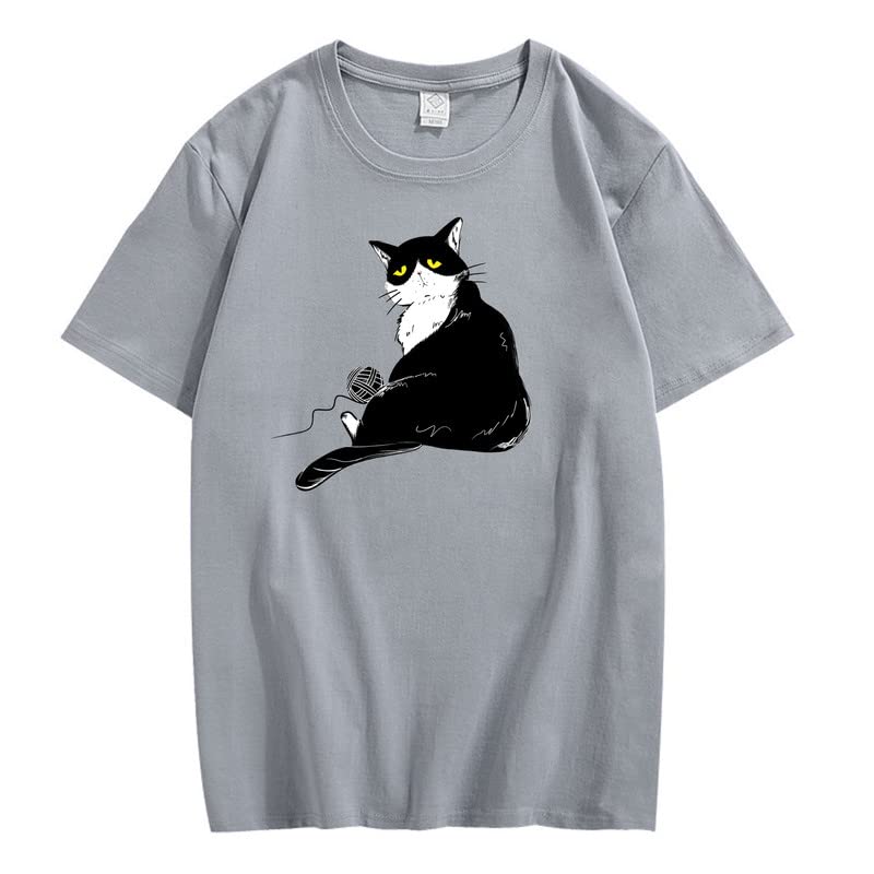 CORIRESHA Camiseta holgada de algodón con cuello redondo y manga corta para adolescente