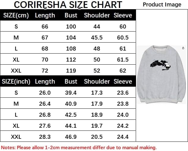 CORIRESHA Cute Sleeping Cat Crewneck Long Sleeve Cotton Casual Pullover Sweatshirt